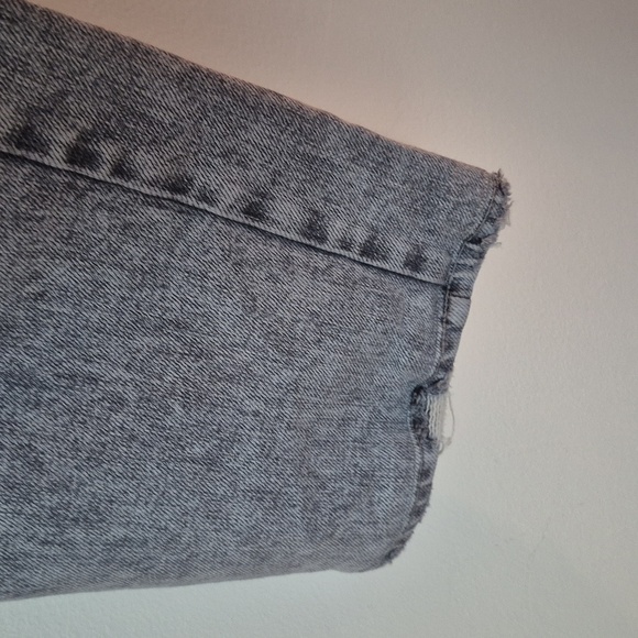 Anthropologie AMO Chloe Crop Jeans Opal Straight Leg High Waisted Acid Wash - Picture 8 of 11